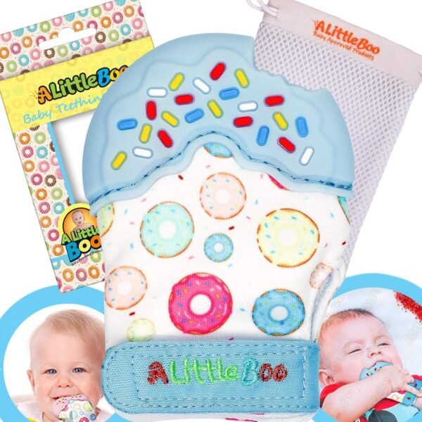 A Little Boo Baby Teething Mitten -Teether Glove - Infants Newborn Teething