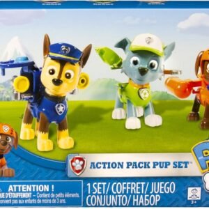 Paw Patrol Action Pack Pups 3pk Figure Set Chase, Rocky, Zuma