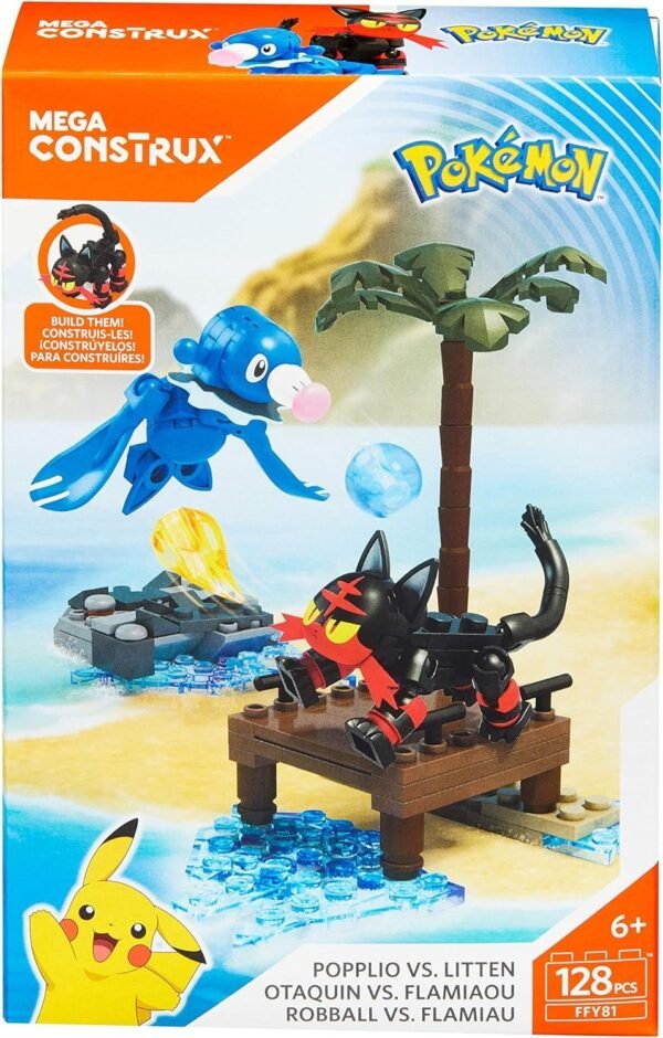 Mega Construx Pokemon Litten vs. Popplio Building Set Amazon Exclusive