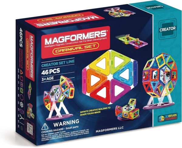 63074 Magformers Creator Carnival Set 46-pieces Deluxe Building Set. Magnetic Building Blocks,