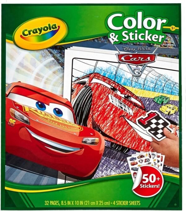 Crayola Cars Coloring Pages & Stickers, Gift for Kids, Ages 3, 4,