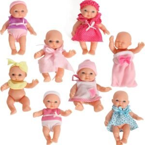 Mommy & Me Doll Collection Set of 8 Assorted Mini Dolls 5