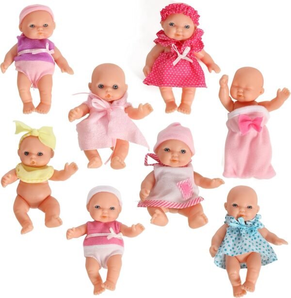 Mommy & Me Doll Collection Set of 8 Assorted Mini Dolls 5