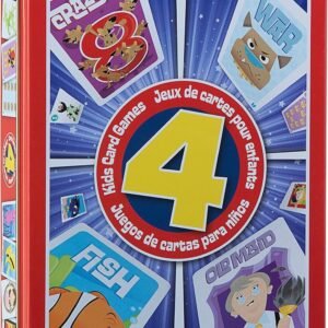 Ideal Childrens Tin of 4 Kids Card Games Kit Toy