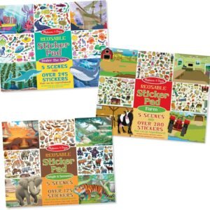 Melissa & Doug Reusable Sticker Pad Bundle - Jungle, Farm and Under
