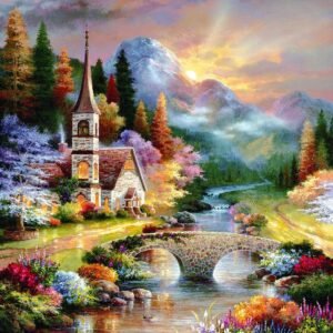 SUNSOUT INC A Country Evening Service 1000 pc Jigsaw Puzzle