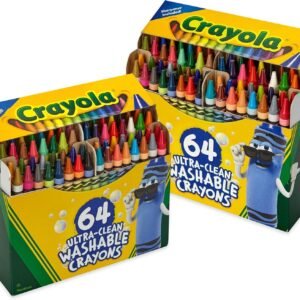 Crayola 64ct Ultra Clean Washable Crayons, 2 Pack Bulk Crayon Set, Gift