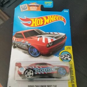 Hot Wheels, 2016 HW Speed Graphics, Dodge Challenger Drift Car Red Die-Cast
