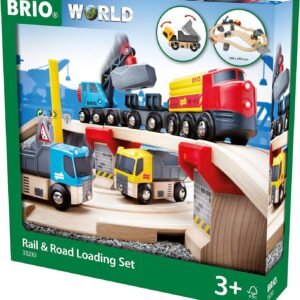 BRIO World 33210 - Rail & Road Loading Set - 32 Piece