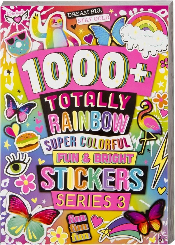 Fashion Angels 1000+ Neon Sticker Book 77809, 40 page Sticker Book,multi