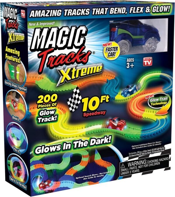 Ontel Magic Tracks Xtreme - Race Car & 10 of Flexible, Bendable