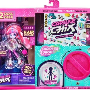 Capsule Chix Shimmer Surge 2 Pack, 4.5 inch Small Doll with Capsule