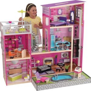 KidKraft Girls Uptown Dollhouse with Furniture Kit Toy Fun Kids