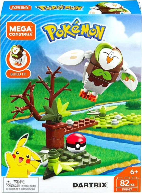 Mega Construx Pokemon Dartrix Dom Building Set Kit Toy Fun