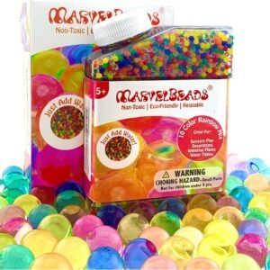 MarvelBeads Water Beads Non-Toxic Fully Certified, Rainbow Mix for Kids Sensory Play