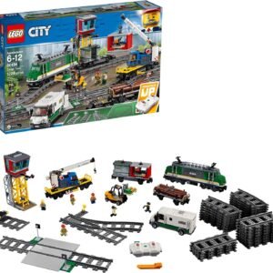 LEGO City Cargo Train 60198 Remote Control Train Building Set with Tracks