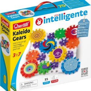 Quercetti Kaleido Gears - 55 Piece Building Set with 3 Different Sized
