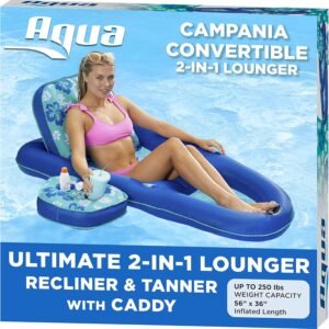 Aqua Campania Ultimate 2 in 1 Recliner & Tanner Pool Lounger with