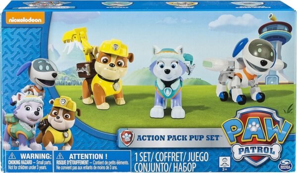 Paw Patrol Action Pack Pups Figure Set, 3-Pack, Everest/Robodog/Rubble Kit