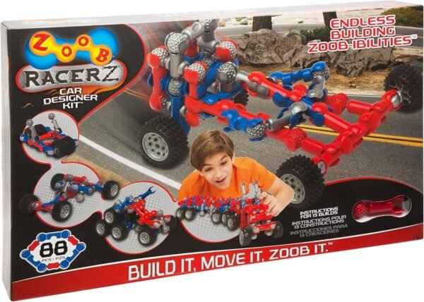 ZOOB RacerZ Car Designer Kit Moving Building Modeling System, 88 Piece Kids
