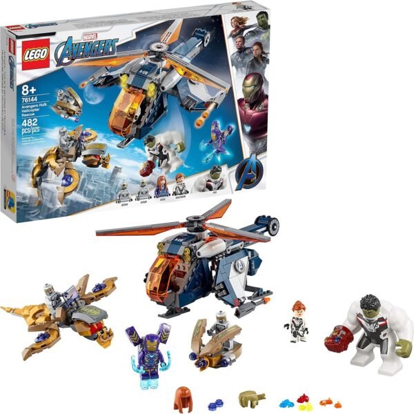 LEGO Marvel Avengers Hulk Helicopter Rescue 76144 Building Kit 482 Pieces,Multi