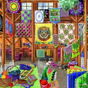 Quilted with Love Large Piece 1000 pc Jigsaw Puzzle by SunsOut -