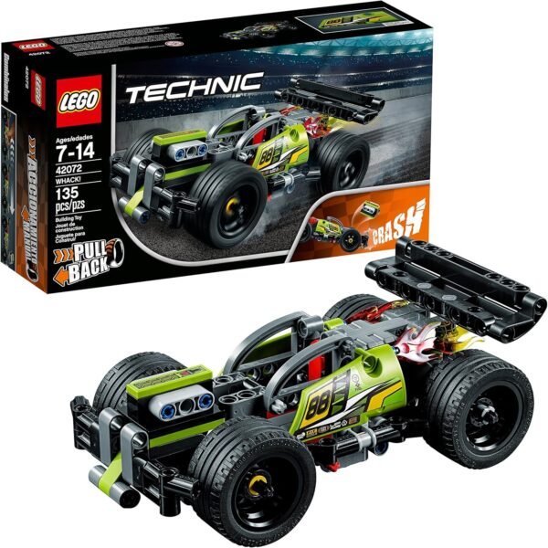 LEGO Technic WHACK 42072 Building Kit with Pull Back Toy Stunt Car,