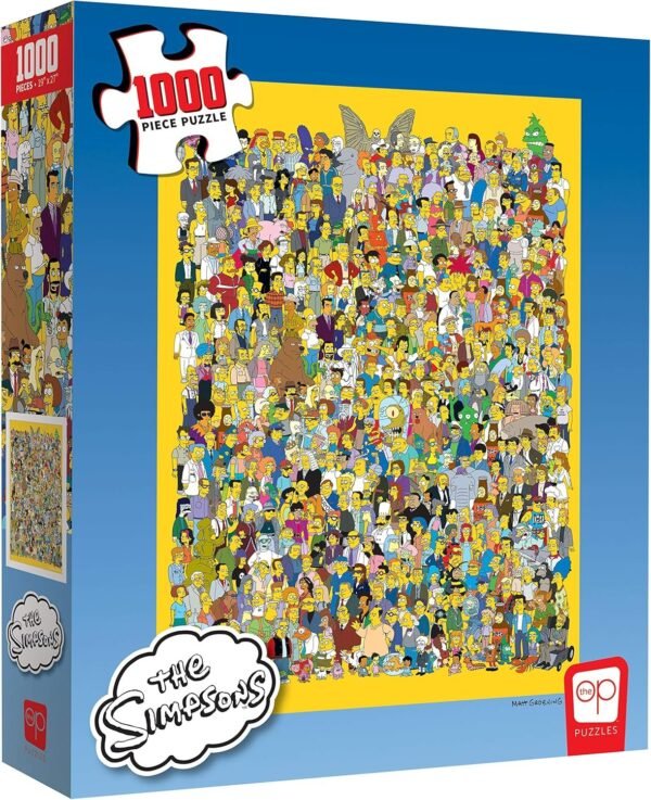 USAOPOLY The Simpsons Cast of Thousands 1000 Piece Jigsaw Puzzle Officially Licensed