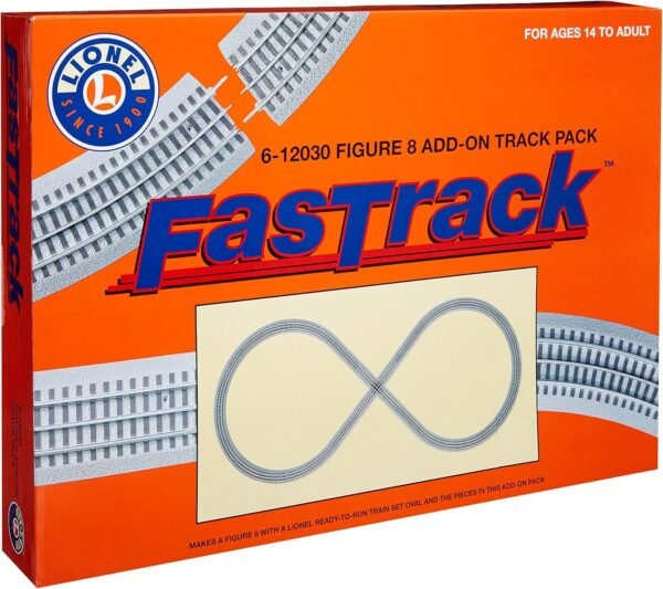 Lionel FasTrack Electric O Gauge, Figure-8 Track Add-on Pack Kit