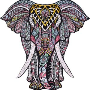 Wooden Jigsaw Puzzles Decorative Elephant Hartmaze HM-06 Small Size Puzzle 171 Unique