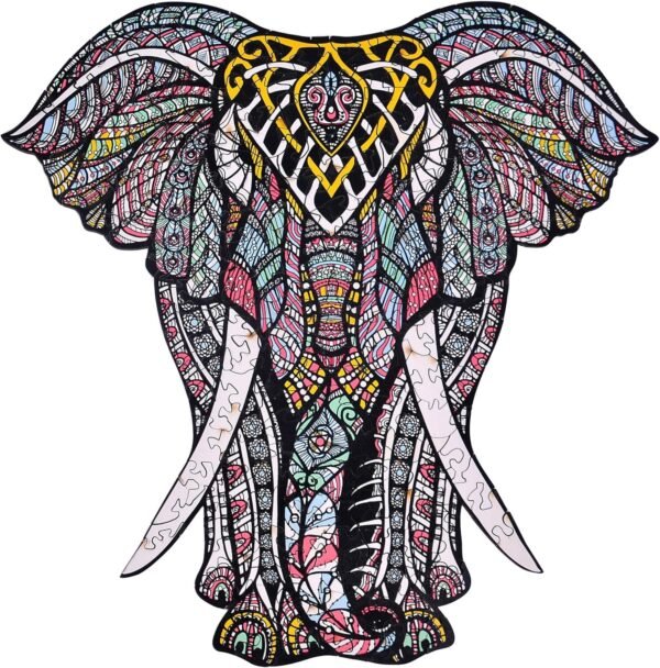 Wooden Jigsaw Puzzles Decorative Elephant Hartmaze HM-06 Small Size Puzzle 171 Unique