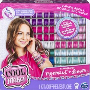 Cool Maker, KumiKreator Mermaid and Dream Fashion Pack 2-Pack Refill, Friendship Bracelet