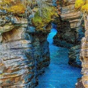 1500 Piece Puzzle for Adults/Teen - Large Jigsaw Puzzle Athabasca Falls Canyon